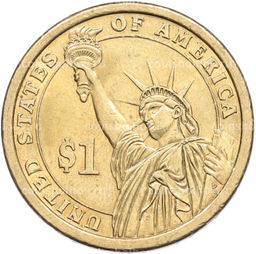 Монета 1 доллар 2008 года (Р) США 5-й президент США Джеймс Монро