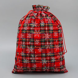 Цена за 5 шт. Мешочек подарочный холща Подарок для тебя, снежинки, 30 х 40 см +/- 1.5 см