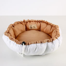 Лежанка для кошек и собак двусторонняя бежевая, 50-30х12 см - Пушистое счастье фото 4