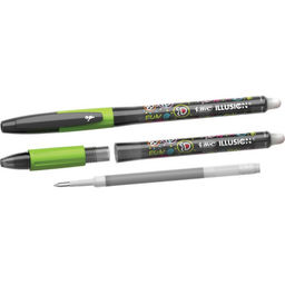 Ручка гелевая стираемая BIC Gelocity Illusion, узел 0.7 мм, чернила чёрные, цена за 1 шт.  фото 2