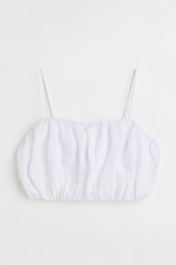 Crop top fruncido