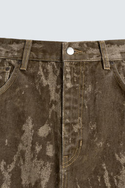 FLOCKED BAGGY-FIT JEANS - Zara фото 9