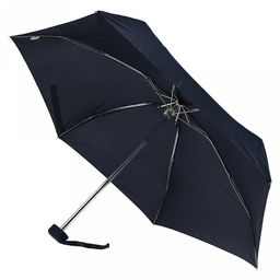 Зонт-мини механический Моно ткань эпонж (полиэстер), 6 лучей, д/купола 88см h50см, 5 сложений, 17см в сложенном виде, механизм против ветра, ручка с покрытием soft-touch, цвет темно-синий, 184гр (Китай) - Домашняя Мода фото 3