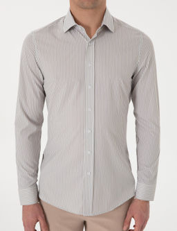 Haki _izgili Ex. Slim Fit Uzun Kollu G_mlek - Pierre cardin фото 6