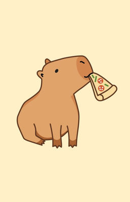 Держатель для карт Capybara pizza (6,5 х 10,4 см)