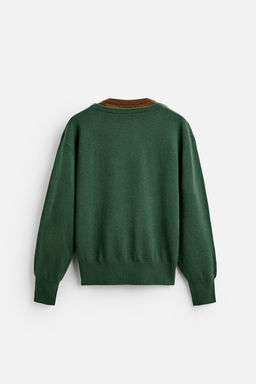 COLOUR BLOCK WOOL SWEATER X HARRY LAMBERT - Zara фото 8