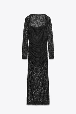 LACE MIDI DRESS WITH CUFFS - Zara фото 14