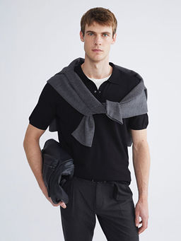 Polo Yaka Erkek Triko Kazak