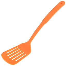 Гурман колор Лопатка кулинарная с прорезями пластмассовая для тефлоновой посуды 31,5х8,8см, цвет - оранжевый (Китай)