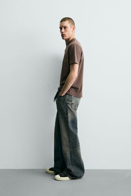 CAMISETA PUNTO ESTAMPADO LAVADO / Marr?n - Zara фото 4