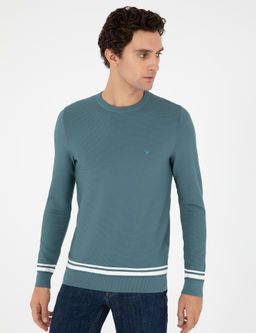 Мятный зауженный свитер - Cacharel фото 3