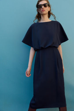 FITTED MIDI DRESS WITH SHORT SLEEVES - Zara фото 2