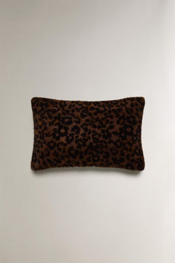 ANIMAL PRINT FAUX FUR CUSHION COVER - Zara фото 3