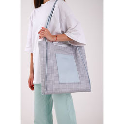 Сумка - шопер с нашивкой NAZAMOK серый, 40387 см  фото 10