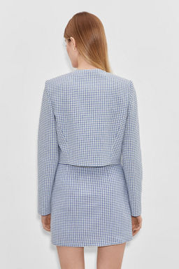 Жакет укороченный из твида с клапанами - Mollis фото 6