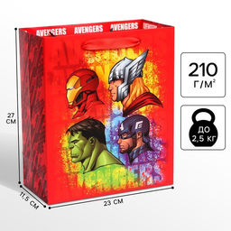 Пакет подарочный, 23×27×11.5 см, упаковка, Мстители