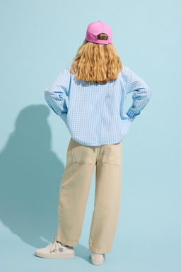 %100 Pamuk Baggy Fit Pantolon K_z _ocuk - Defacto фото 2