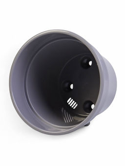 Кашпо для цветов «Клевер», 4.5 л, d=20 см, h=18 см, пластик, цвет серый шёлк