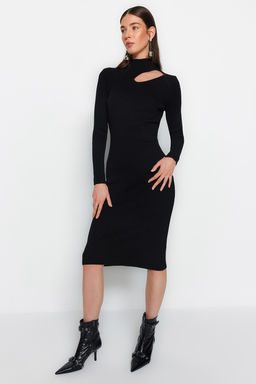 TRENDYOLMILLA Murdum Midi Triko Cut Out/Pencere Detayl? Elbise TWOAW24EL00028  фото 4