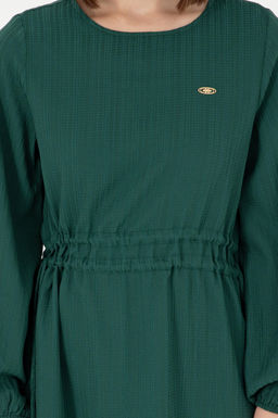 Женское темно-зеленое тканое платье Неожиданная скидка в корзине - U.s. polo assn фото 5