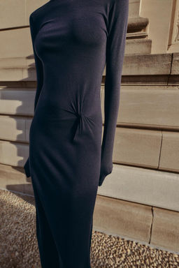 LONG KNOTTED KNIT DRESS - Zara фото 3