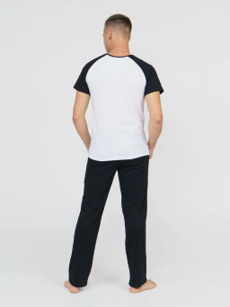 Костюм мужской , цвет белый черный