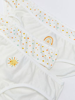 Bask?l? Pamuklu K?z ?ocuk K?lot 4l? - Waikiki фото 2