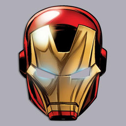 Цена за 5 шт. Маска карнавальная "Железный человек", 18 х 23,5 см, Мстители