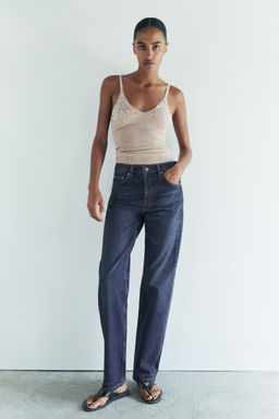 ZW COLLECTION STRAIGHT-LEG MID-RISE JEANS