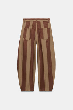 JEANS ZW COLLECTION TAPERED TIRO ALTO RAYAS / rayas - Zara фото 7