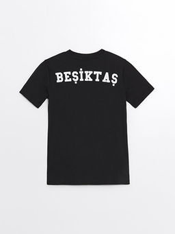Bisiklet Yaka Be?ikta? Bask?l? K?sa Kollu Erkek ?ocuk Ti??rt - Waikiki фото 2