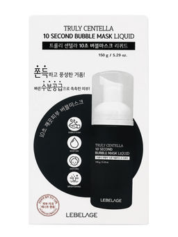 Lebelage Пузырьковый тонер-маска для лица с центеллой / Truly Centella 10Second Bubble Mask Liquid, 150 г