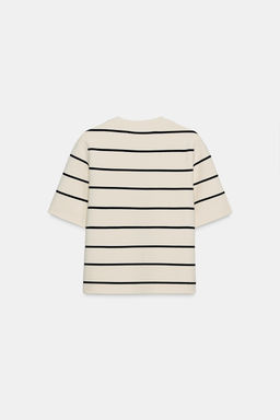 CHAQUETA PUNTO RAYAS MANGA CORTA / rayas - Zara фото 6