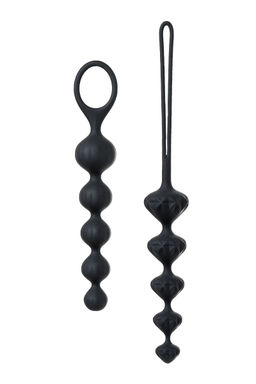 Набор анальных цепочек Satisfyer Love Beads black, силикон, черный, 27 см.