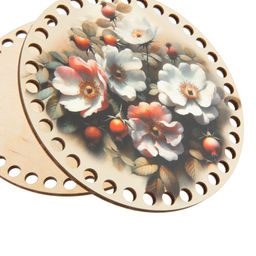 Заготовка для декорирования Love2art ДВ-02 Набор донышек для вязания Матовый фанера d 15 см х 0.4 см 2 шт 10 Лавандовая история  фото 18