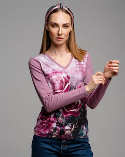 Лонгслив с вырезом мыс - Elena sorti фото 2