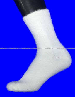 Цена за 10 пар. Термоноски женские ангора НОРКА ШЕРСТЬ высокие однотонные арт. 2781