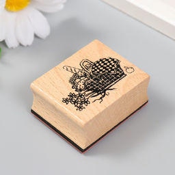 Печать дерево «Корзина для пикника», 5×4×2.5 см