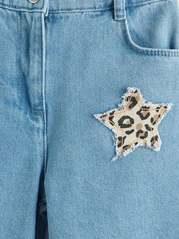 Y?ld?z ??lemeli K?z ?ocuk Jean Pantolon