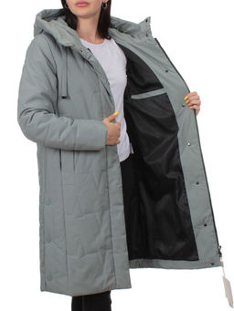 1120 GRAY Пальто зимнее облегченное женское (холлофайбер 150 гр.) - Fashion фото 6