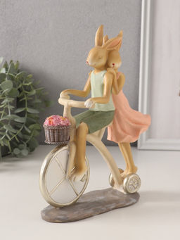 Фигурка полистоун Романтика. Кролики: катание на велосипеде, 16?6.5?22.5 см
