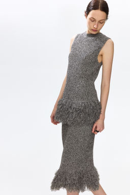 Falda en punto de canal? con flecos - H&m фото 2