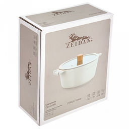 Zeidan Кастрюля алюминиевая 7,7л, д28см, стеклянная крышка с силиконовым ободком и деревянной ручкой, внешнее жаропрочное антипригарное покрытие, внутреннее антипригарное покрытие Neogres, индукционное дно, силиконовые накладки, литая, подарочная - Домашняя мода фото 7