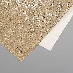 Лист для творчества искусственная кожа «Крупные блёстки», светло-золотой лист 33×20 см, толщина 0.84 мм