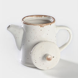 Чайник заварочный Хорекс Punto bianca, 500 мл, h=14.5 см, фарфор, белый