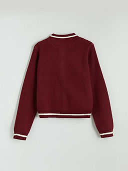 Bisiklet Yaka Milano Desenli K?z ?ocuk Triko H?rka