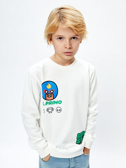 Bisiklet Yaka Brawl Stars Bask?l? Uzun Kollu Erkek ?ocuk Sweatshirt - Waikiki фото 2