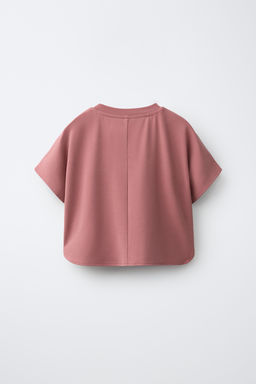 CAMISETA FLUIDA GYM CON MODAL / Rosa empolvado