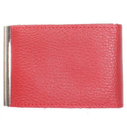 Зажим для купюр Croco-зк-300 (карм на мелочи, 2 кнопки) натуральная кожа красный флотер (113) 206854 фото 2