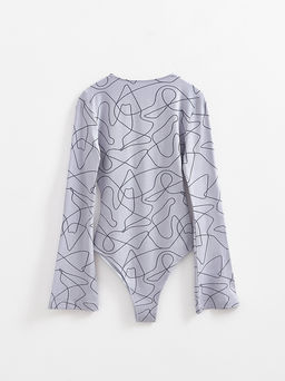 CONTE Боди из вискозы с расклешенными рукавами LBD 3145 pearl blue-lines - Conte elegant фото 6